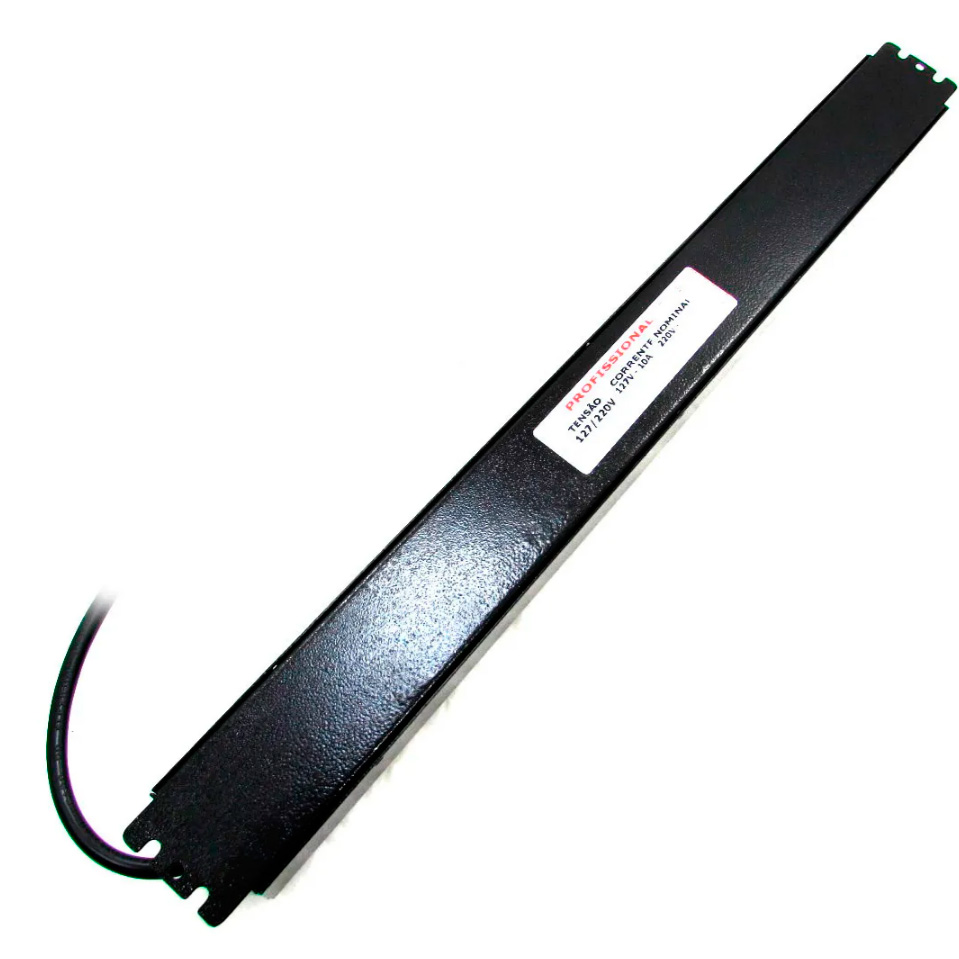 Filtro de Linha Slim 8 Tomadas 10A Metálica Profissional Asimove