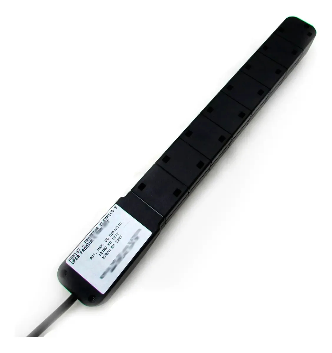 Filtro de Linha 6 Tomadas 10A ABS Rearme Premium Asimove